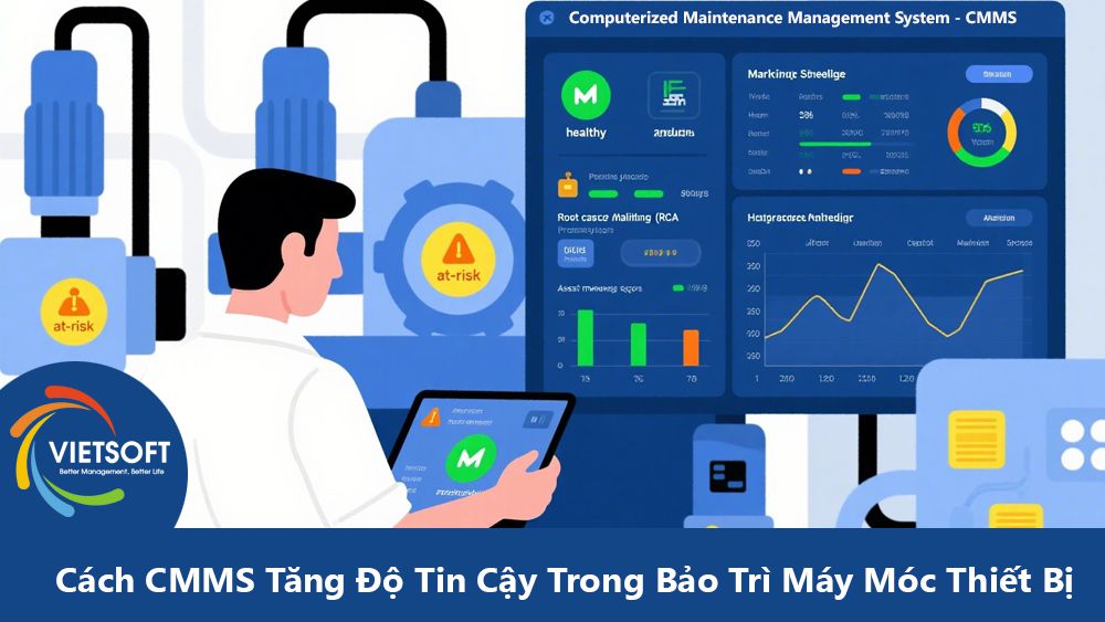 Cách CMMS Tăng Độ Tin Cậy Trong Bảo Trì Máy Móc Thiết Bị