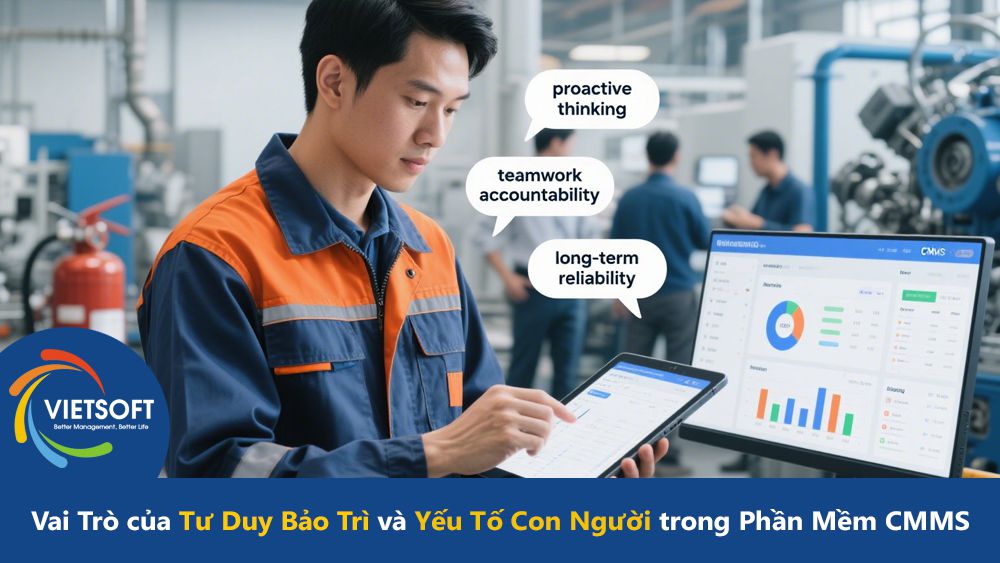 Vai Trò của Tư Duy Bảo Trì và Yếu Tố Con Người trong Phần Mềm CMMS