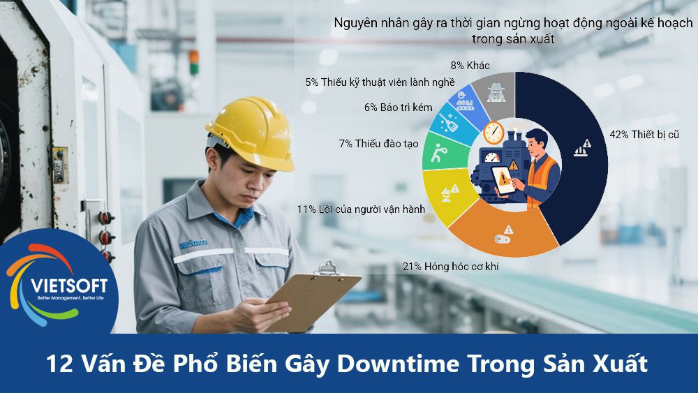 12 Vấn Đề Phổ Biến Gây Downtime Trong Sản Xuất Và Cách Khắc Phục