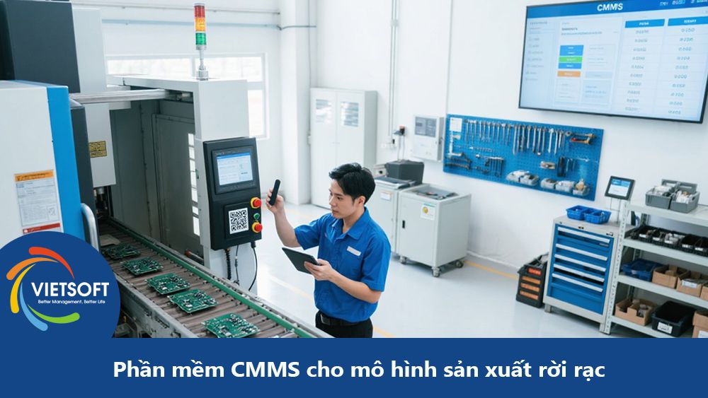Phần mềm CMMS cho mô hình sản xuất rời rạc