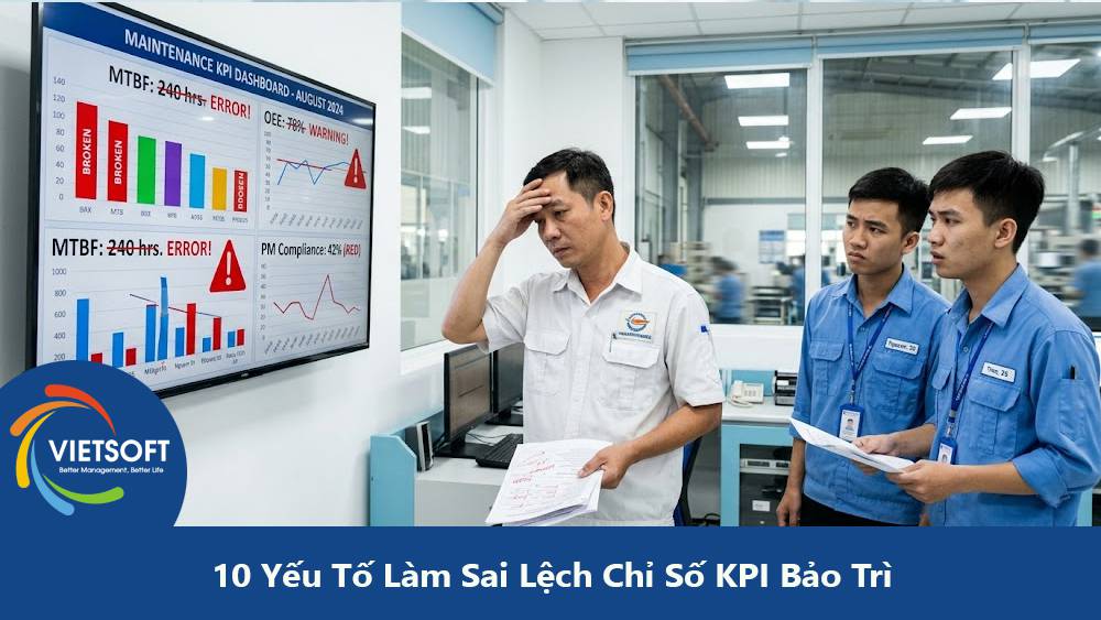 10 Yếu Tố Làm Sai Lệch Chỉ Số KPI Bảo Trì: Cách Nhận Biết – Khắc Phục Trong Thực Tế