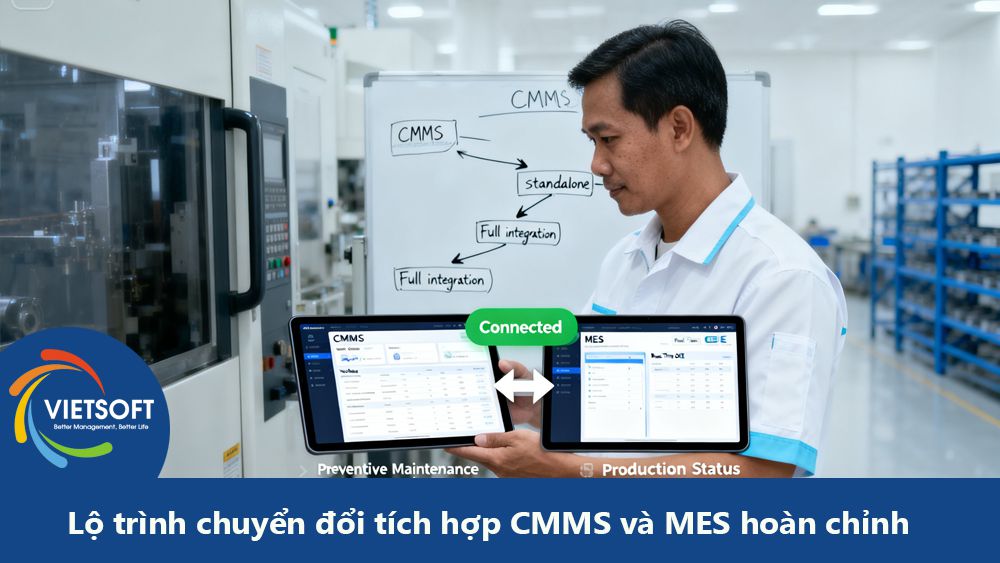Lộ trình tích hợp CMMS và MES hoàn chỉnh