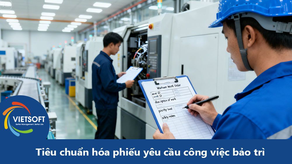 Tiêu chuẩn hóa phiếu yêu cầu công việc bảo trì