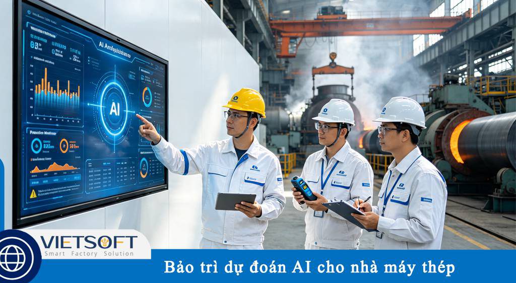 Bảo trì dự đoán AI cho nhà máy thép: Cách giảm downtime và nâng cao độ tin cậy thiết bị