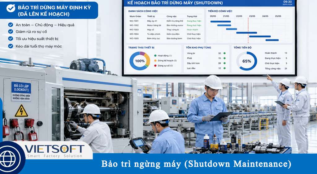 Bảo trì ngừng máy (Shutdown Maintenance) là gì? Lợi ích và quy trình thực hiện cho nhà máy sản xuất