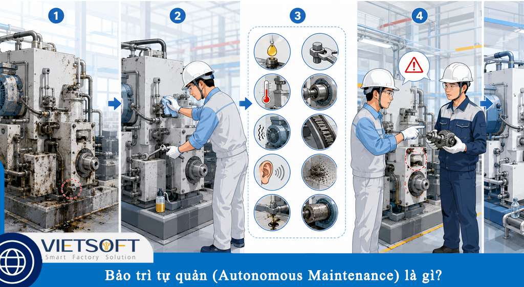 Bảo trì tự quản (Autonomous Maintenance) là gì? Quy trình 7 bước triển khai trong nhà máy