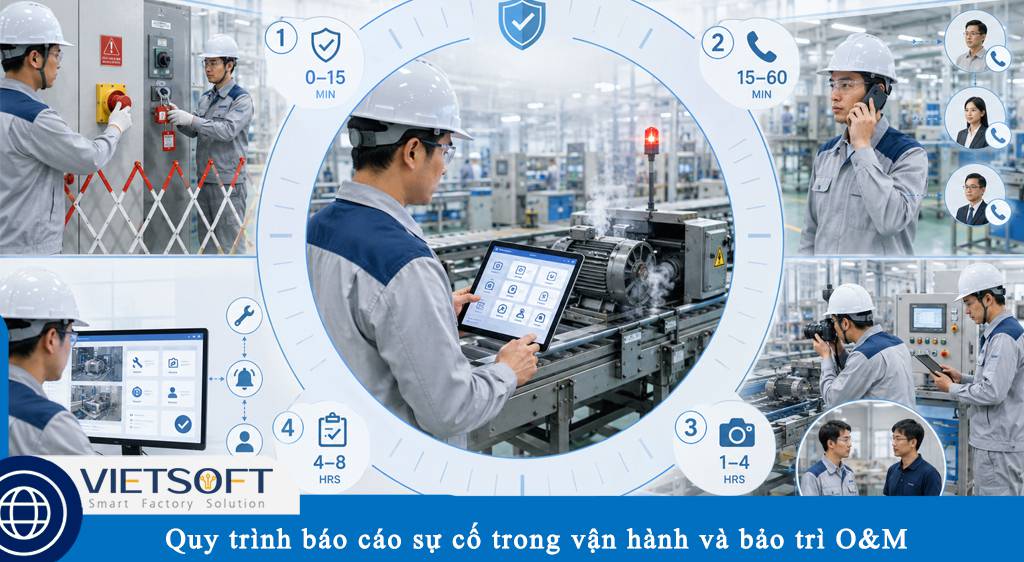 Quy trình báo cáo sự cố trong vận hành và bảo trì O&M: Hướng dẫn chi tiết cho đội ngũ kỹ thuật