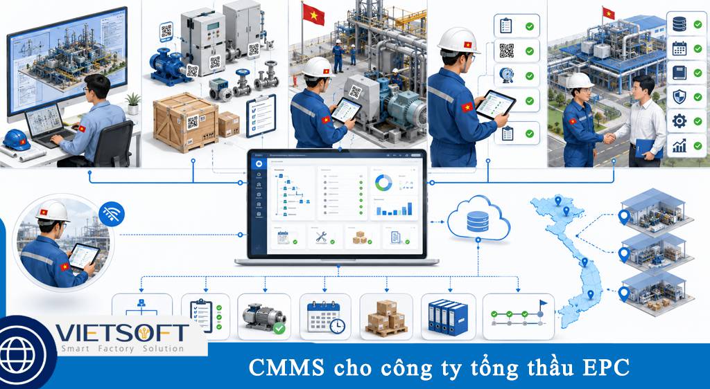 Đặc trưng của phần mềm CMMS cho công ty tổng thầu EPC – Quản lý tài sản từ mua sắm đến bàn giao