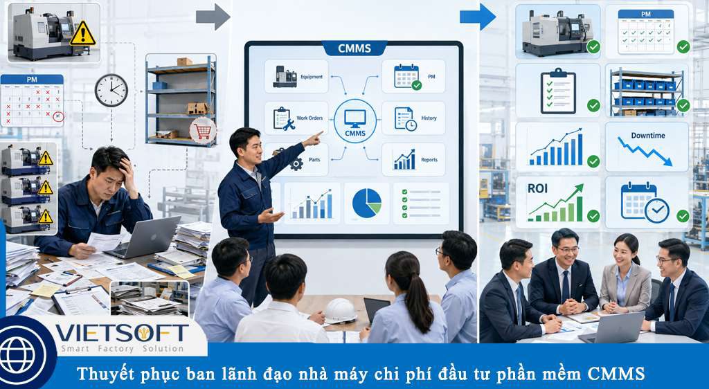 Làm sao để thuyết phục ban lãnh đạo nhà máy chi phí đầu tư phần mềm CMMS là hợp lý